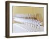 Row of Glasses for Tasting, Chateau Baron Pichon Longueville, Pauillac, Medoc, Bordeaux, France-Per Karlsson-Framed Photographic Print