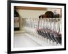 Row of Glasses for Tasting, Chateau Baron Pichon Longueville, Pauillac, Medoc, Bordeaux, France-Per Karlsson-Framed Photographic Print