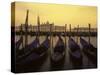 Row of Gondolas at Dawn, San Giorgio Maggiore, Venice, Veneto, Italy, Europe-Jochen Schlenker-Stretched Canvas