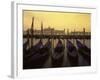 Row of Gondolas at Dawn, San Giorgio Maggiore, Venice, Veneto, Italy, Europe-Jochen Schlenker-Framed Photographic Print