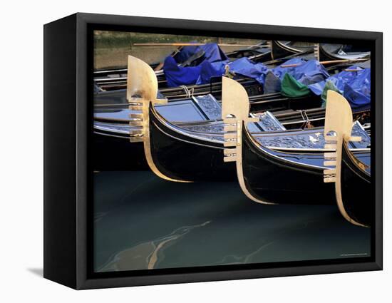 Row of Gondolas, Venice, Veneto, Italy-Sergio Pitamitz-Framed Stretched Canvas