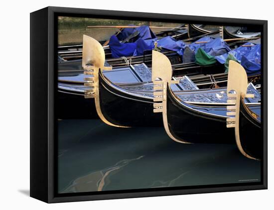Row of Gondolas, Venice, Veneto, Italy-Sergio Pitamitz-Framed Stretched Canvas