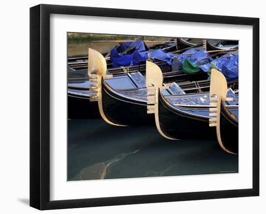 Row of Gondolas, Venice, Veneto, Italy-Sergio Pitamitz-Framed Photographic Print