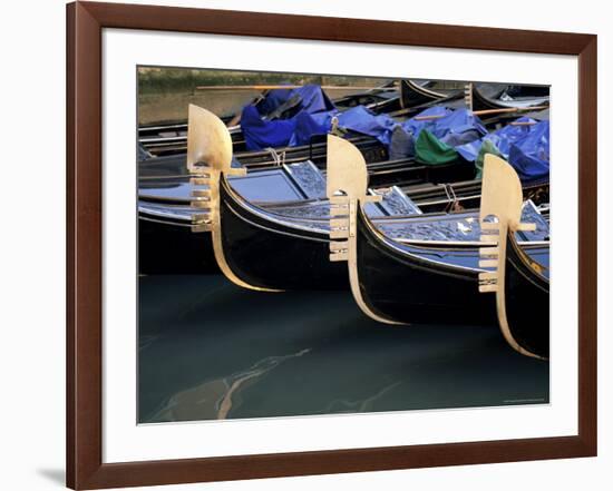 Row of Gondolas, Venice, Veneto, Italy-Sergio Pitamitz-Framed Photographic Print