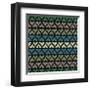 Row of Hearts (Teal)-Susan Clickner-Framed Giclee Print