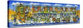 Row of Houses Long-Bill Bell-Stretched Canvas