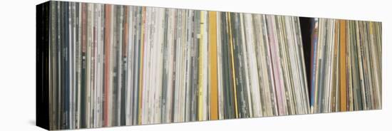 Row of Music Records, Germany-null-Stretched Canvas