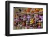 Row of Offerings at Pura Samuan Tiga Temple, Bedulu, Bali, Indonesia-Jaynes Gallery-Framed Photographic Print