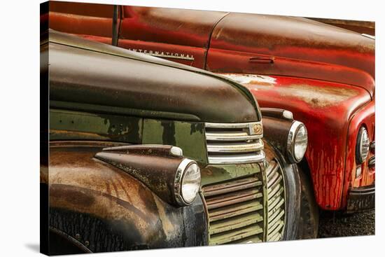 Row of old trucks, Palouse region of Eastern Washington State.-Adam Jones-Stretched Canvas