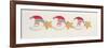 Row of Santas and Stars-Beverly Johnston-Framed Premium Giclee Print