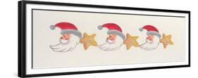 Row of Santas and Stars-Beverly Johnston-Framed Premium Giclee Print