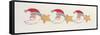 Row of Santas and Stars-Beverly Johnston-Framed Stretched Canvas