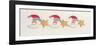 Row of Santas and Stars-Beverly Johnston-Framed Giclee Print