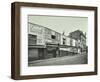 Row of Shops with Advertising Hoardings, Balls Pond Road, Hackney, London, September 1913-null-Framed Photographic Print