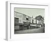 Row of Shops with Advertising Hoardings, Balls Pond Road, Hackney, London, September 1913-null-Framed Photographic Print