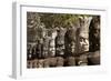 Row of Statues of Asuras on South Gate Bridge across Moat to Angkor Thom, Siem Reap-David Wall-Framed Photographic Print