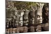 Row of Statues of Asuras on South Gate Bridge across Moat to Angkor Thom, Siem Reap-David Wall-Mounted Photographic Print