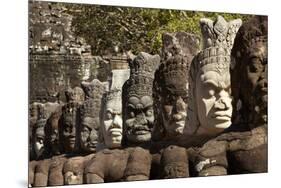 Row of Statues of Asuras on South Gate Bridge across Moat to Angkor Thom, Siem Reap-David Wall-Mounted Premium Photographic Print