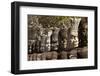 Row of Statues of Asuras on South Gate Bridge across Moat to Angkor Thom, Siem Reap-David Wall-Framed Photographic Print