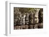 Row of Statues of Asuras on South Gate Bridge across Moat to Angkor Thom, Siem Reap-David Wall-Framed Photographic Print