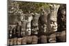 Row of Statues of Asuras on South Gate Bridge across Moat to Angkor Thom, Siem Reap-David Wall-Mounted Photographic Print