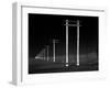 Row of Telephone Poles Along Bonneville Salt Flats-Fritz Goro-Framed Photographic Print