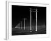 Row of Telephone Poles Along Bonneville Salt Flats-Fritz Goro-Framed Photographic Print