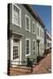 Row of Timber Framed Townhouses in Georgetown-John Woodworth-Stretched Canvas