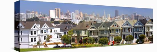 Row of Victorian Houses in San Francisco-Anna Miller-Stretched Canvas