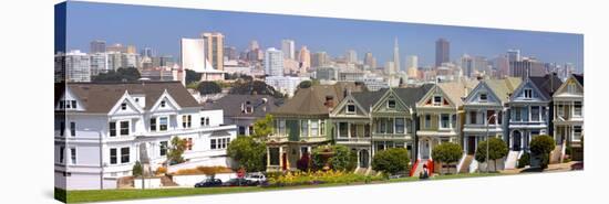 Row of Victorian Houses in San Francisco-Anna Miller-Stretched Canvas