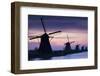 Row of Windmills at Sunrise in the Netherlands-Darrell Gulin-Framed Photographic Print
