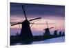 Row of Windmills at Sunrise in the Netherlands-Darrell Gulin-Framed Photographic Print