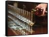 Row of Wine Tasting Glasses, Chateau La Tour Blanche, Sauternes-Per Karlsson-Framed Stretched Canvas