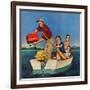 "Row, We're Out of Gas", June 27, 1959-Amos Sewell-Framed Giclee Print