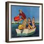 "Row, We're Out of Gas", June 27, 1959-Amos Sewell-Framed Premium Giclee Print