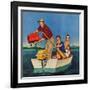 "Row, We're Out of Gas", June 27, 1959-Amos Sewell-Framed Giclee Print