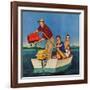 "Row, We're Out of Gas", June 27, 1959-Amos Sewell-Framed Giclee Print