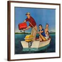 "Row, We're Out of Gas", June 27, 1959-Amos Sewell-Framed Giclee Print