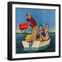 "Row, We're Out of Gas", June 27, 1959-Amos Sewell-Framed Giclee Print