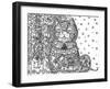 Rowan Tea: LINE ART-Oxana Zaika-Framed Giclee Print