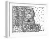 Rowan Tea: LINE ART-Oxana Zaika-Framed Giclee Print