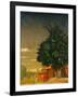 Rowan Tree, 1918 (Oil on Canvas)-Harald Oscar Sohlberg-Framed Giclee Print