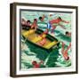 "Rowboat Diving", July 12, 1952-Mead Schaeffer-Framed Premium Giclee Print