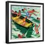 "Rowboat Diving", July 12, 1952-Mead Schaeffer-Framed Premium Giclee Print