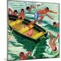 "Rowboat Diving", July 12, 1952-Mead Schaeffer-Mounted Premium Giclee Print
