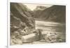 Rowboat Next to Colorado River, Grand Canyon-null-Framed Art Print