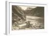 Rowboat Next to Colorado River, Grand Canyon-null-Framed Art Print