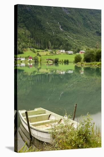 Rowboat. Olden, Norway-Tom Norring-Stretched Canvas