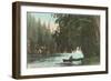 Rowboat on Flathead River, Montana-null-Framed Art Print