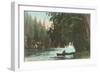 Rowboat on Flathead River, Montana-null-Framed Art Print